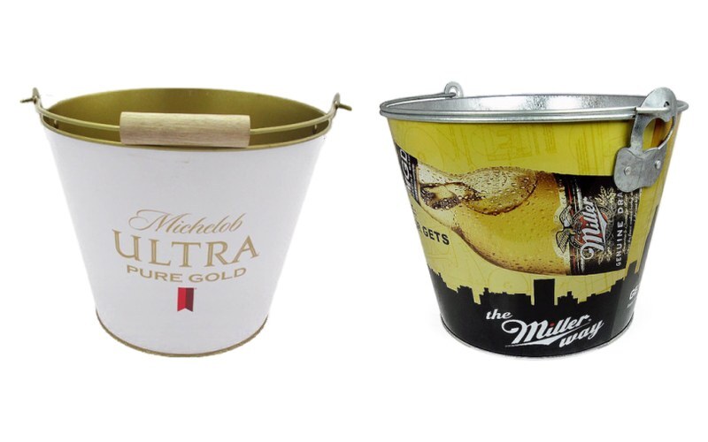 custom branded ice buckets for bars restaurants and events with logo printing