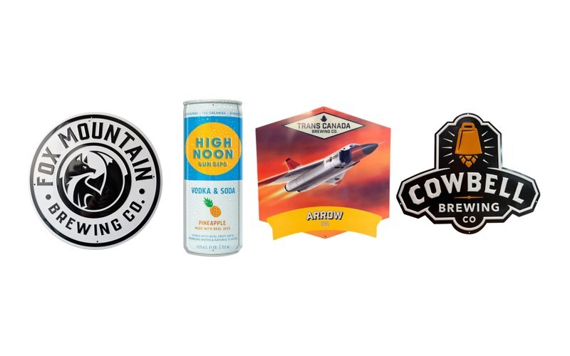 branded tin tacker metal signs for brewery taprooms bars and outdoor events