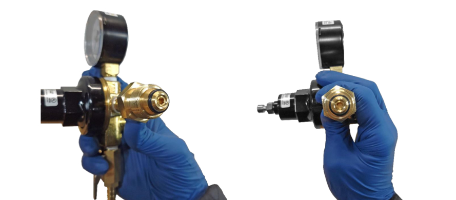Jockey boxes gas regulator setup