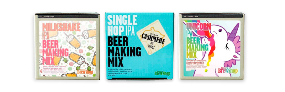 Beer making kit refills and mixes for present