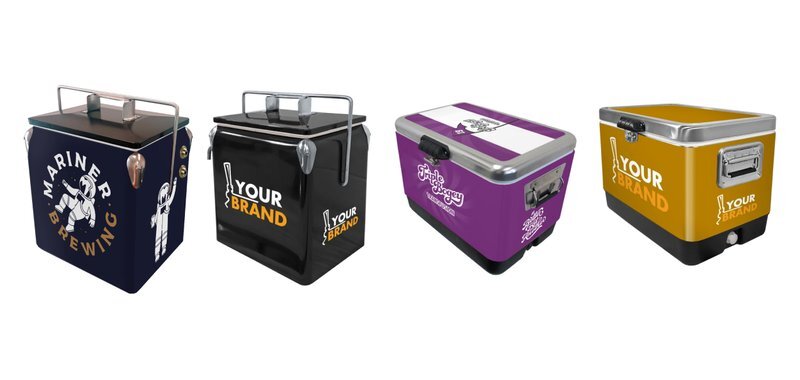 branded coolers and jockey boxes for brewery events tailgates and festivals