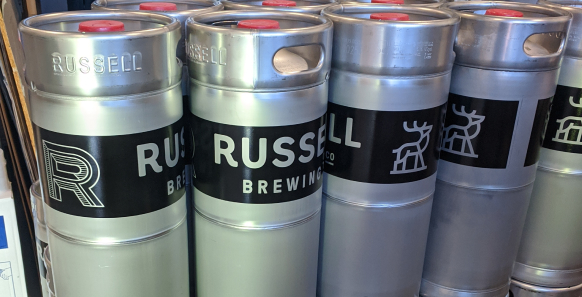 Branded beer kegs