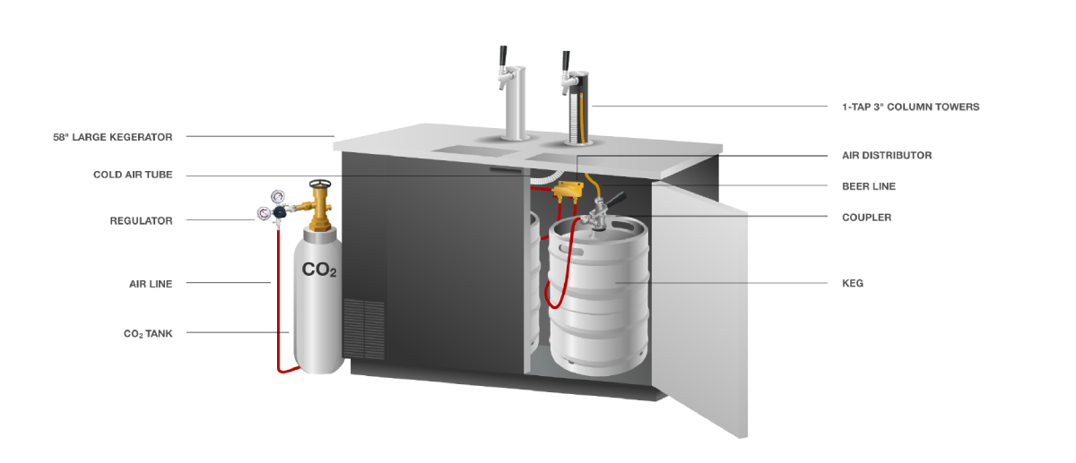 anatomy of a kegerator