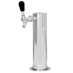 Kegerator beer tower with a faucet