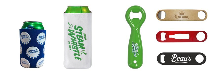 custom koozies for breweries and bars with logo printing